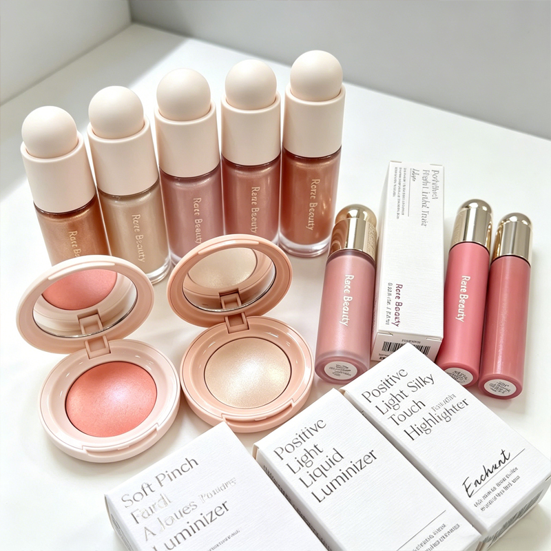 Rare Beauty Makeup Highlighter - مجموعة مكياج الوجه Rare Beauty: بودرة