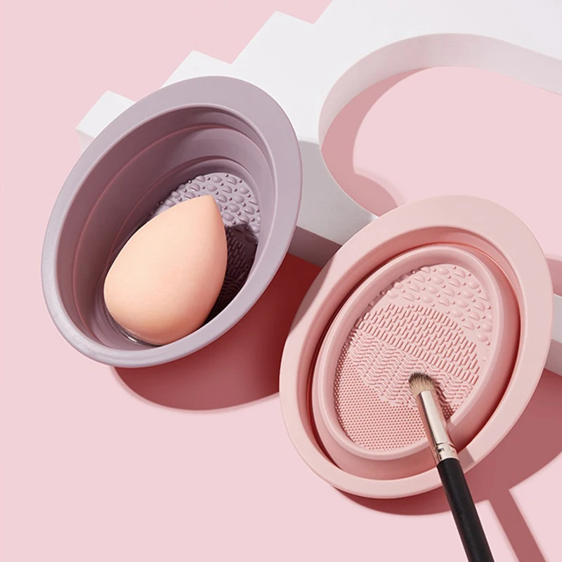 Beauty Makeup Products - وعاء تنظيف فرش المكياج من السيليكون،