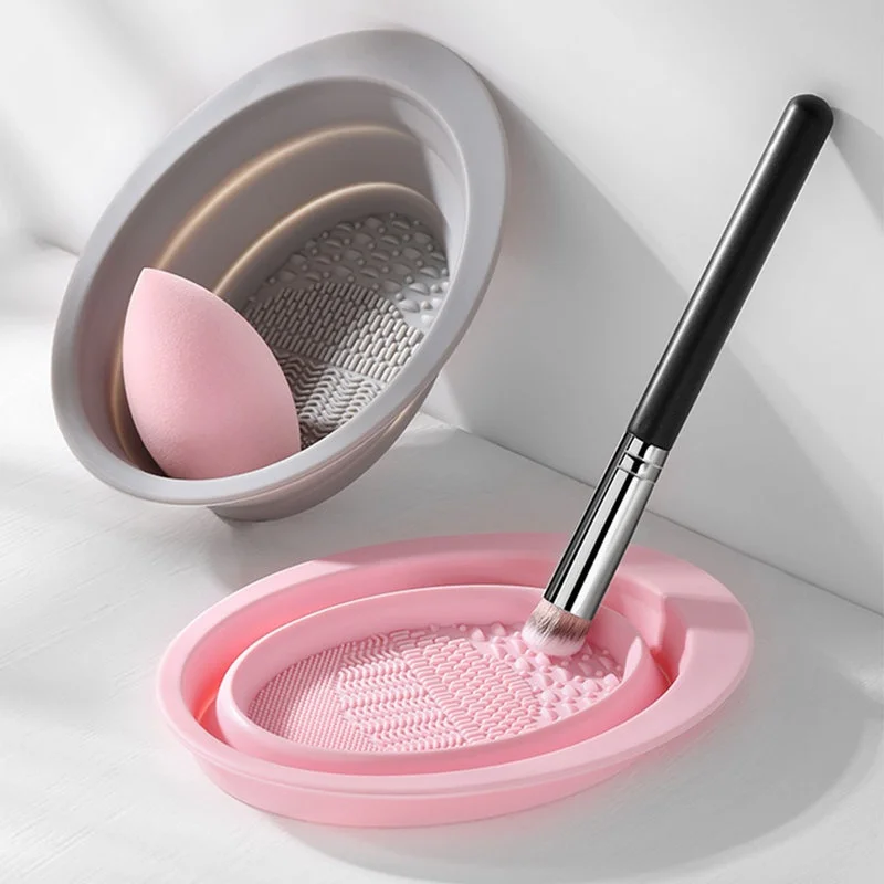 Beauty Makeup Eyeshadow - وعاء قابل للطي من السيليكون لتنظيف