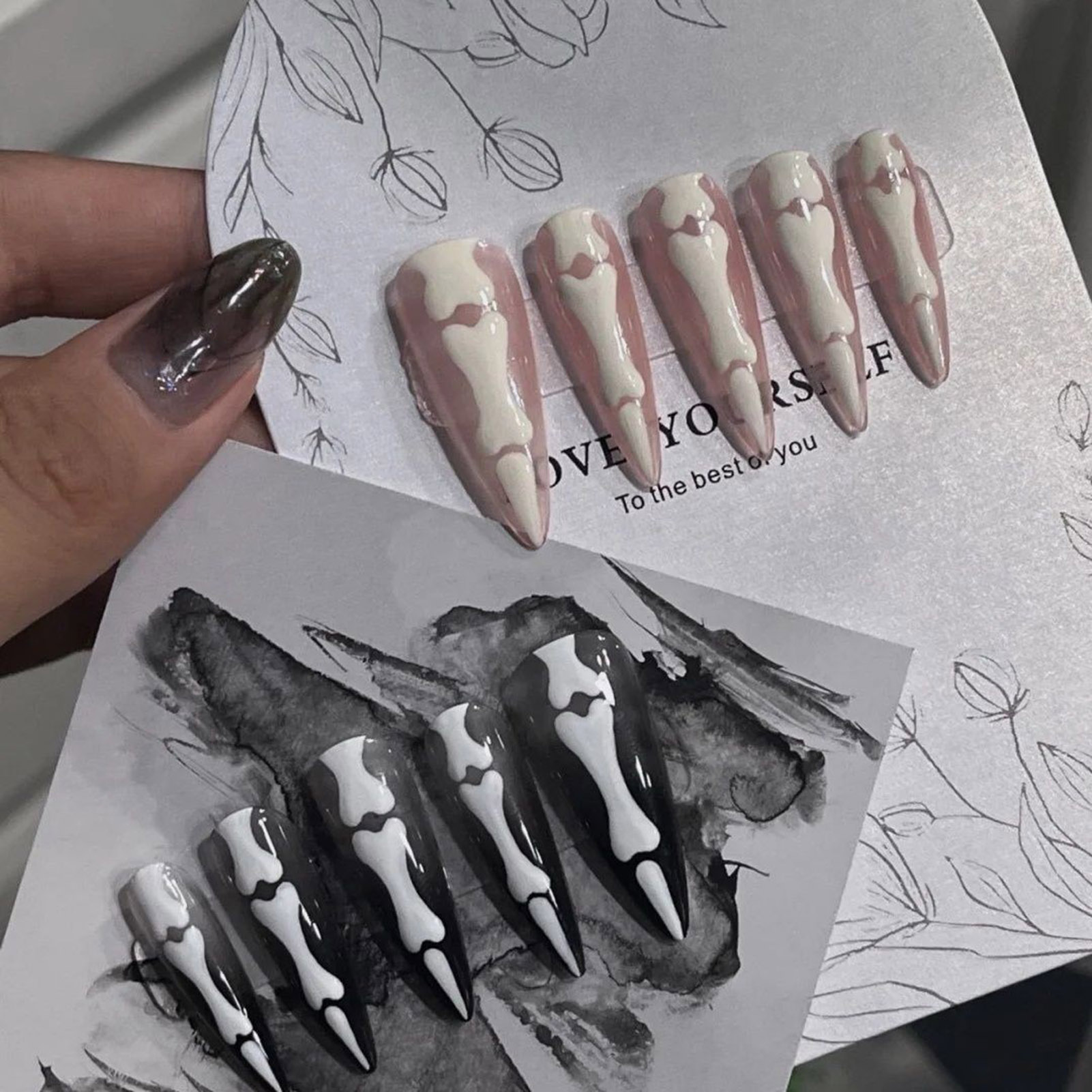 Nail Extension Tips - أظافر صناعية على طراز الهالوان من