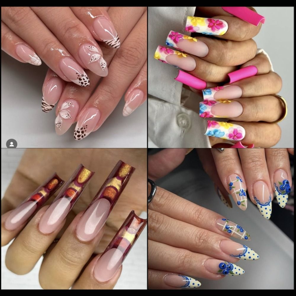 Nail Extension Tips - 140 قطعة بـ 14 مقاسًا، قوالب