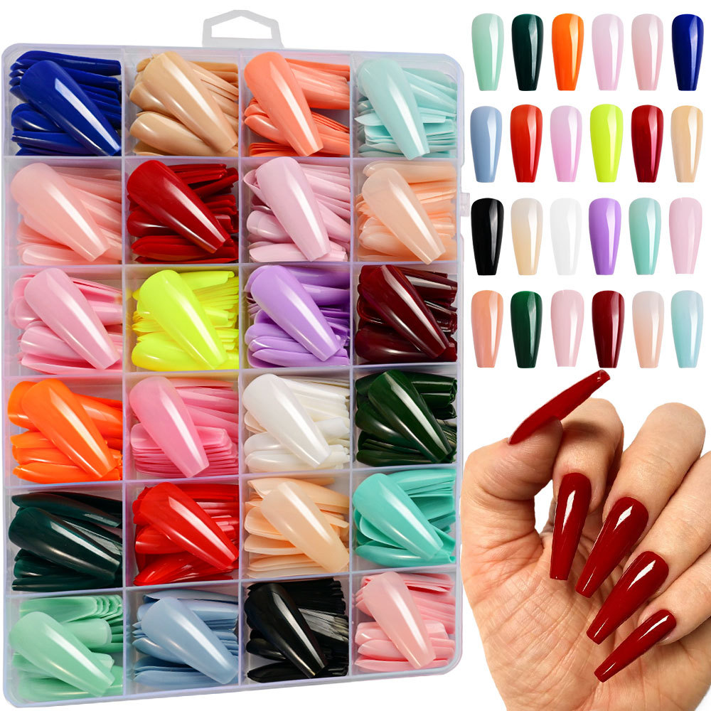 576 قطعة/صندوق أظافر صناعية مل - مراجعة Nail Extension Tips وسعره