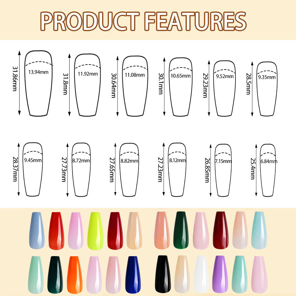 576 قطعة/صندوق أظافر صناعية مل - مراجعة Nail Extension Tips وسعره