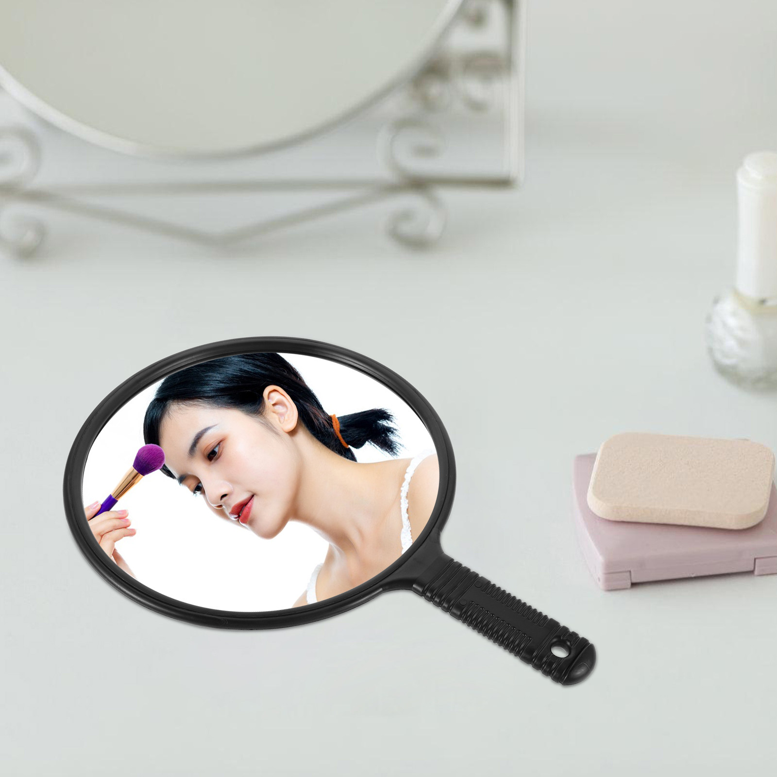 مرآة صالون كبيرة مستديرة محمول - مراجعة Beauty Makeup Hd وسعره