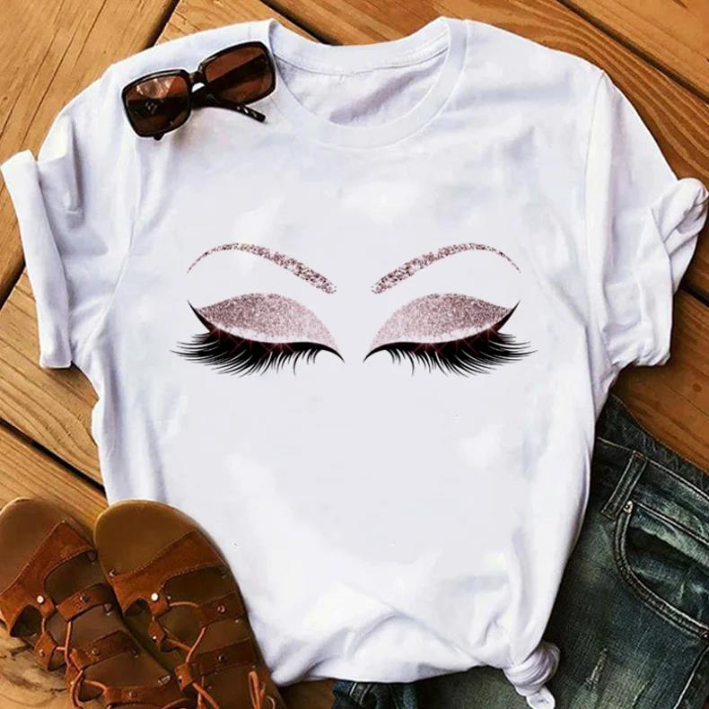 تي شيرت بطبعات رموش جمالية للن - مراجعة Makeup Plus Beauty وسعره