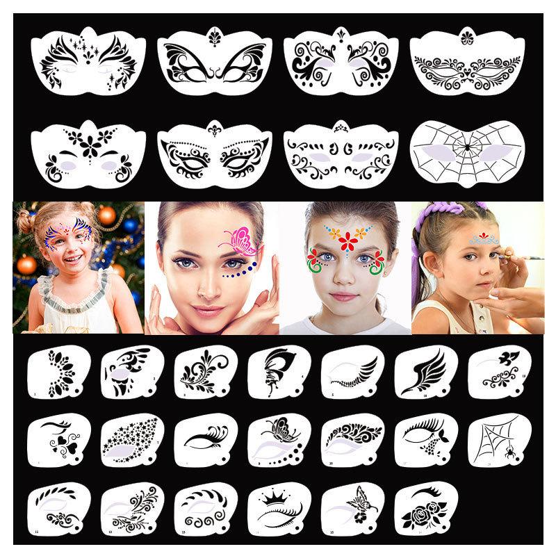 ▶ 8/20 قطعة استنسل طلاء الوجه  - مراجعة Beauty Makeup Pictures وسعره