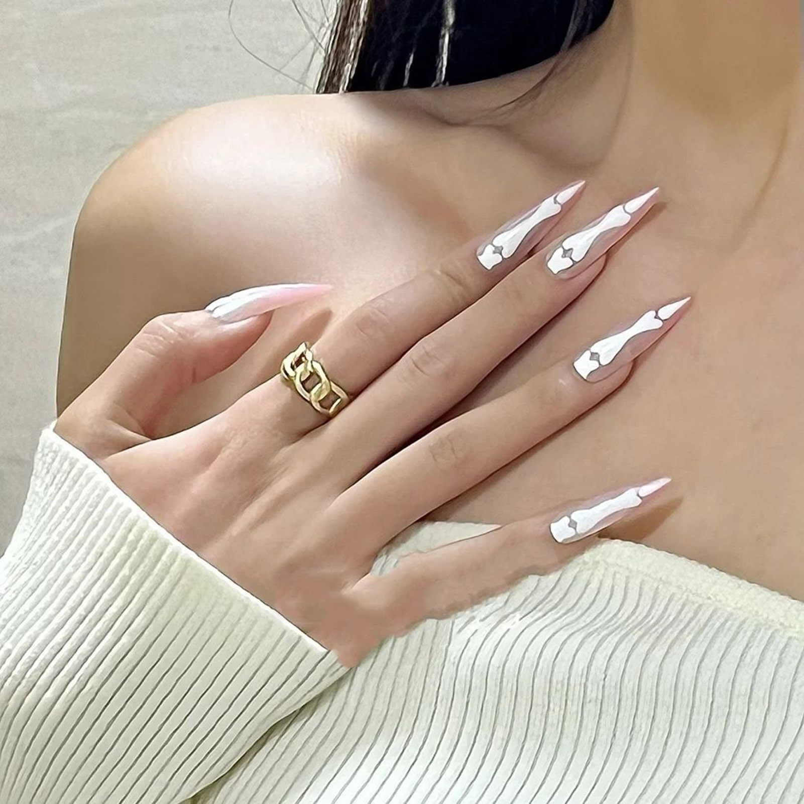 أظافر صناعية على طراز الهالوان - مراجعة Nail Extension Tips وسعره