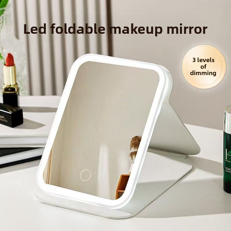 مرآة مكياج LED قابلة للطي بثلا - مراجعة Beauty Makeup Hd وسعره