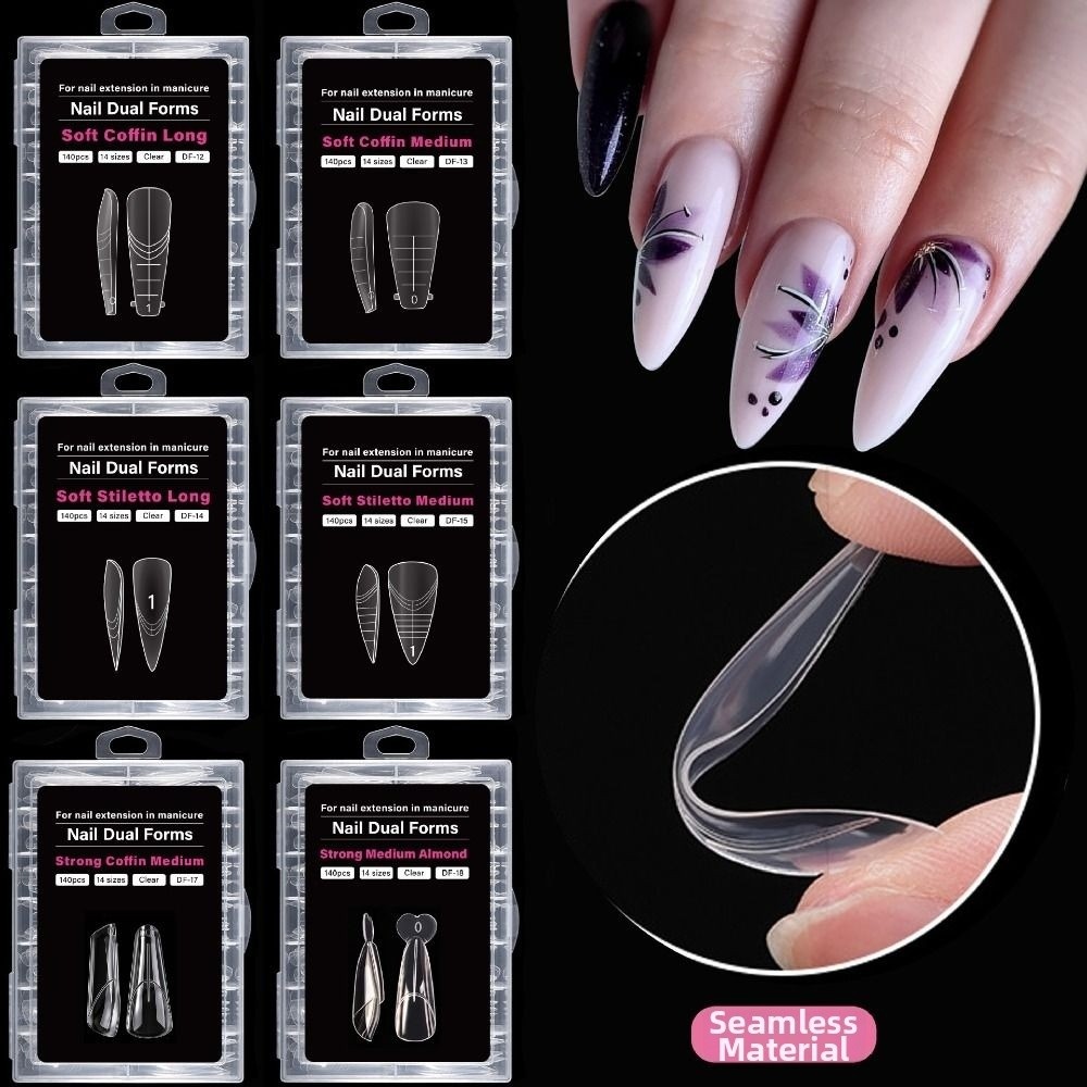 140 قطعة بـ 14 مقاسًا، قوالب أ - مراجعة Nail Extension Tips وسعره