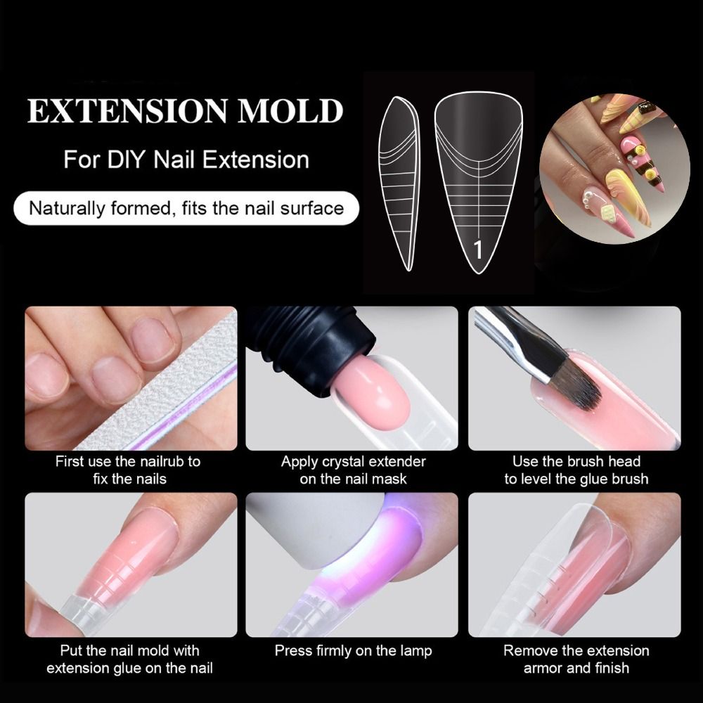 140 قطعة بـ 14 مقاسًا، قوالب أ - مراجعة Nail Extension Tips وسعره