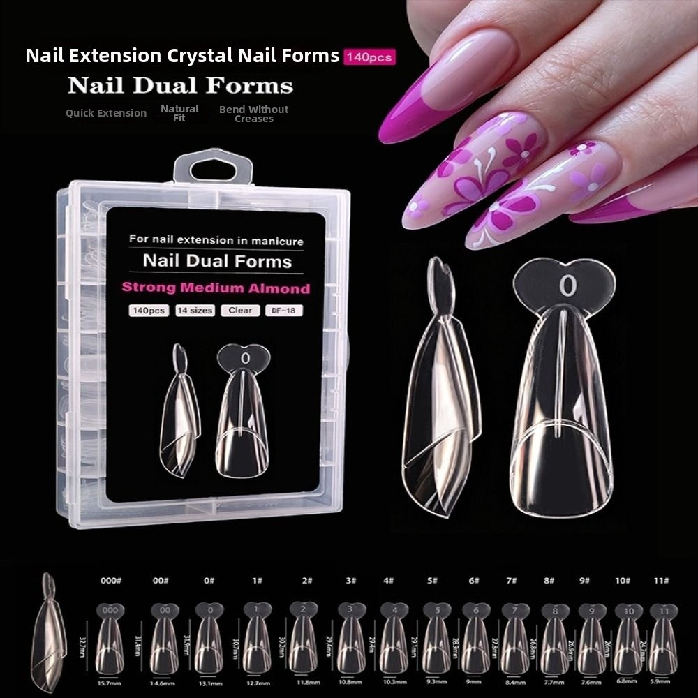 140 قطعة بـ 14 مقاسًا، قوالب أ - مراجعة Nail Extension Tips وسعره