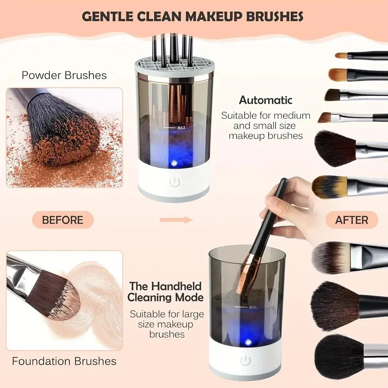منظف فرشاة مكياج كهربائي محمول - مراجعة Beauty Makeup Products وسعره